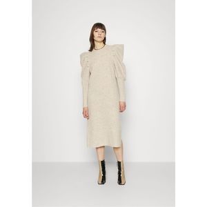 Ted Baker Marniaa Women's Oatmeal Wool Blend Gathered Sleeve Midi Dress Size 2